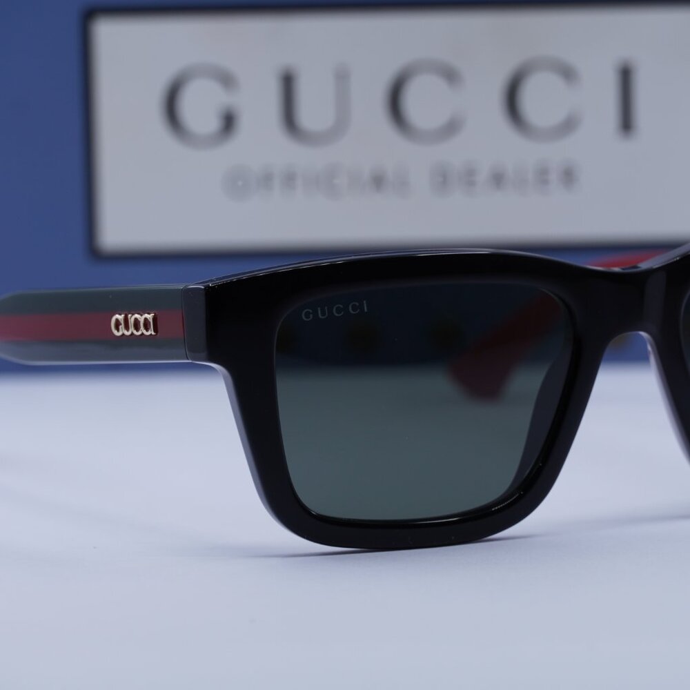 Final Price! Gucci GG1869S 001 Black/Green/Red Sunglasses - Picture 5 of 11